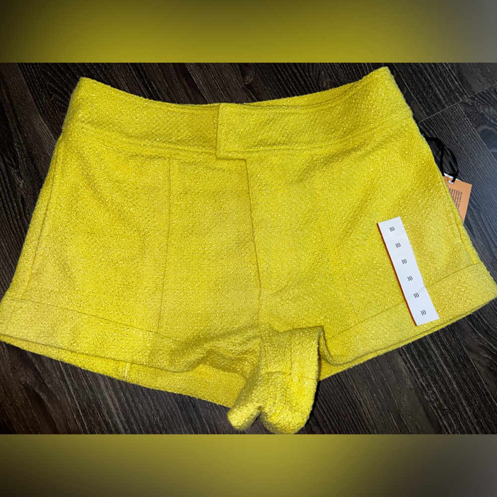 NWT Future Collective Yellow Shorts